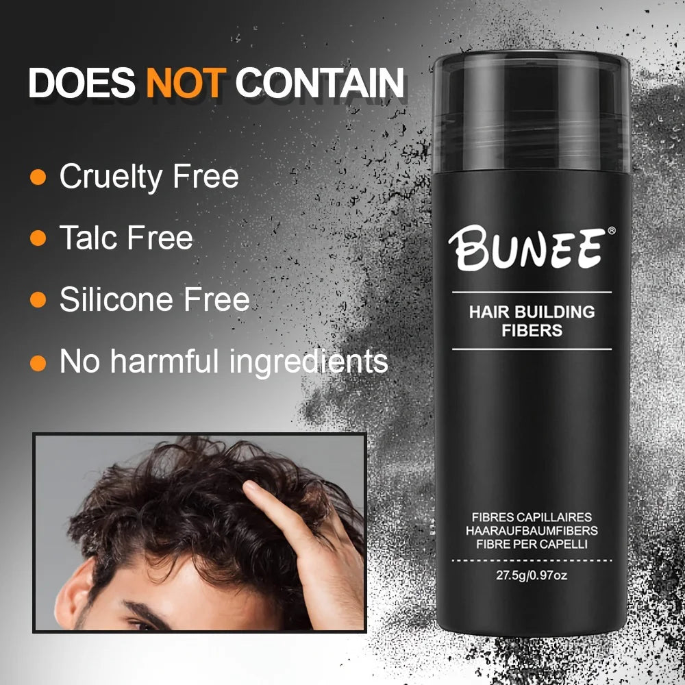 Hair thickening fiber for fuller looking hair