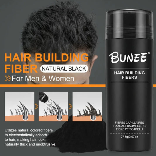 Hair thickening fiber for fuller looking hair