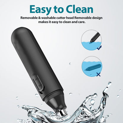 Nose Hair Trimmer, Professional Painless Nose Ear Eyebrow Facial Hair Trimmer for Men Women, Multifunctional Design Nose Hair Trimmer with Washable Removable Cutter Head, Safe and Effective