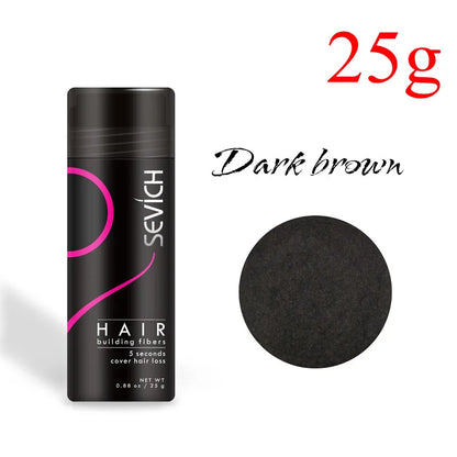12G & 25G Hair Building Fiber Keratin Fiber Hair Instant Concealer Hair Loss Product Extension Thicken Hair 10 Colors