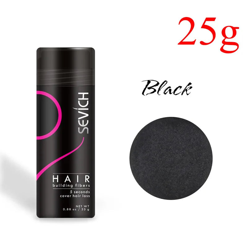12G & 25G Hair Building Fiber Keratin Fiber Hair Instant Concealer Hair Loss Product Extension Thicken Hair 10 Colors