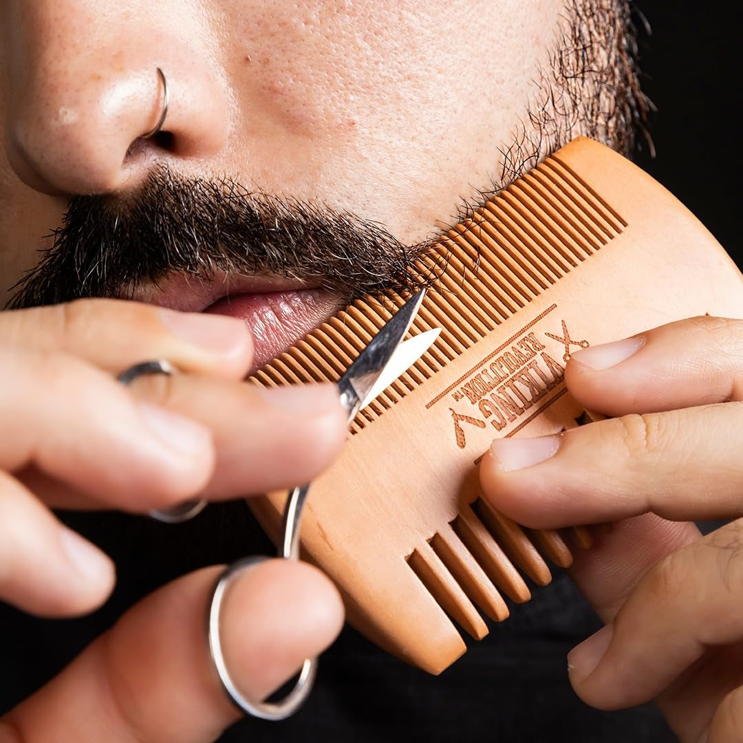 - Ultimate Beard Kit Coffee and Whiskey - Beard Grooming Kit for Men with Beard Brush, Beard Comb, Beard Balm, Beard Oil, Beard and Moustache Scissors - Husband Gifts for Men