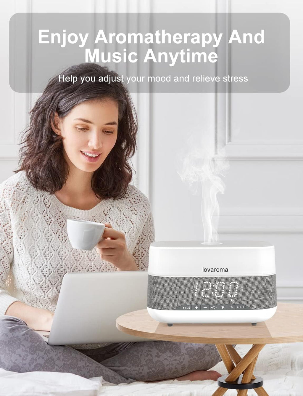 Transform your space with our 3-in-1 Essential Oil Diffuser! 🌈✨ Enjoy soothing aromas, a Bluetooth speaker, and a stylish alarm clock, all while basking in 7 vibrant LED colors. Perfect for relaxation and ambiance! 💧🎶 #Aromatherapy #HomeWellness
