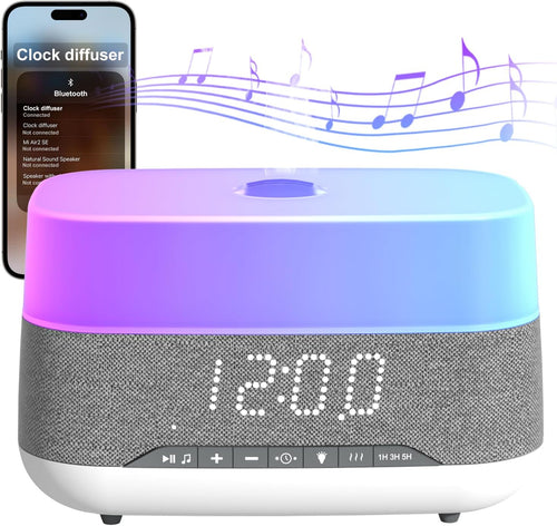 Transform your space with our 3-in-1 Essential Oil Diffuser! 🌈✨ Enjoy soothing aromas, a Bluetooth speaker, and a stylish alarm clock, all while basking in 7 vibrant LED colors. Perfect for relaxation and ambiance! 💧🎶 #Aromatherapy #HomeWellness