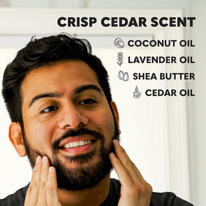 Cedar Beard Butter - Men'S Styling Balm, Softener, Moisturizer, and Leave-In Conditioner - Beard Wax - 2Oz