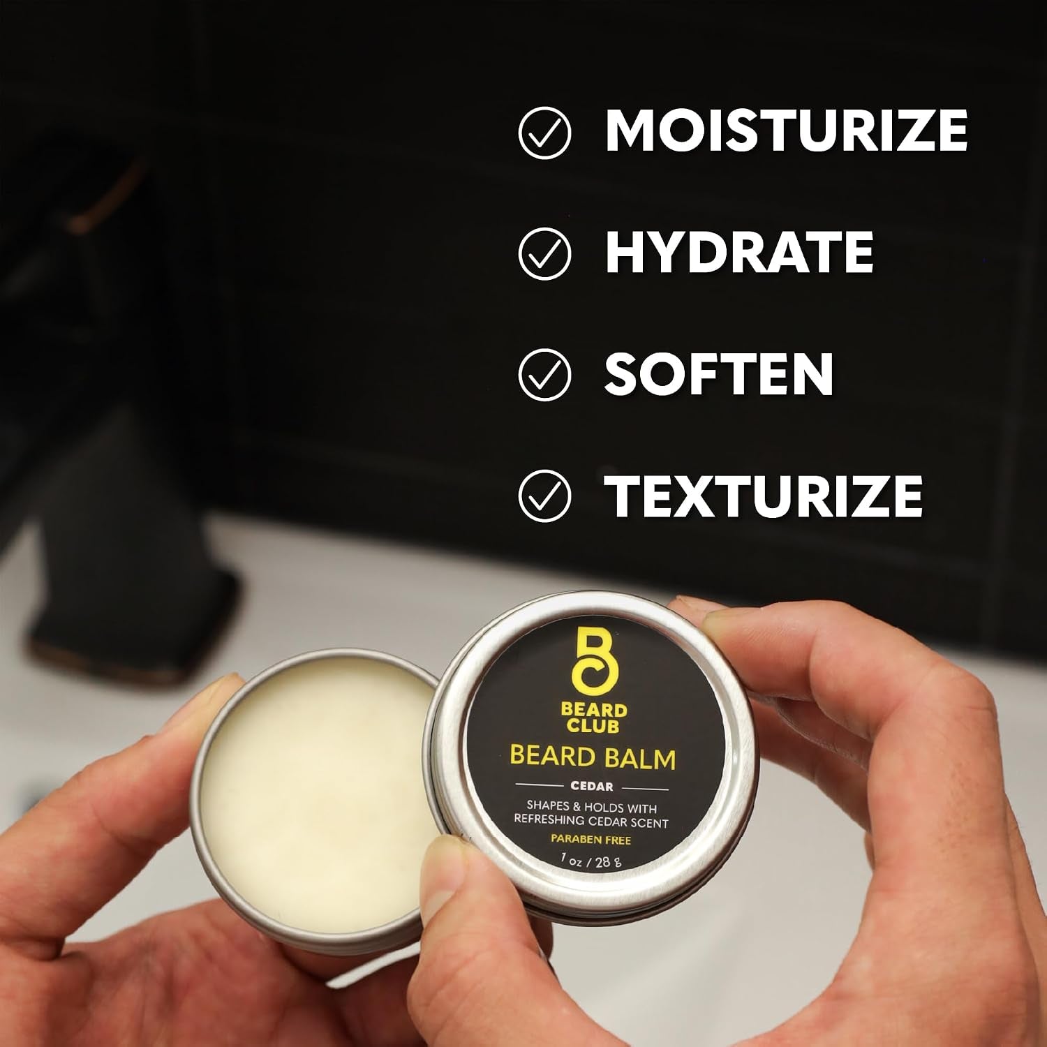 Cedar Beard Butter - Men'S Styling Balm, Softener, Moisturizer, and Leave-In Conditioner - Beard Wax - 2Oz