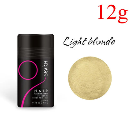 12G & 25G Hair Building Fiber Keratin Fiber Hair Instant Concealer Hair Loss Product Extension Thicken Hair 10 Colors