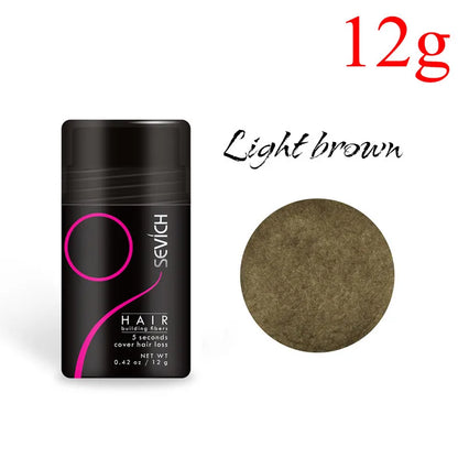 12G & 25G Hair Building Fiber Keratin Fiber Hair Instant Concealer Hair Loss Product Extension Thicken Hair 10 Colors