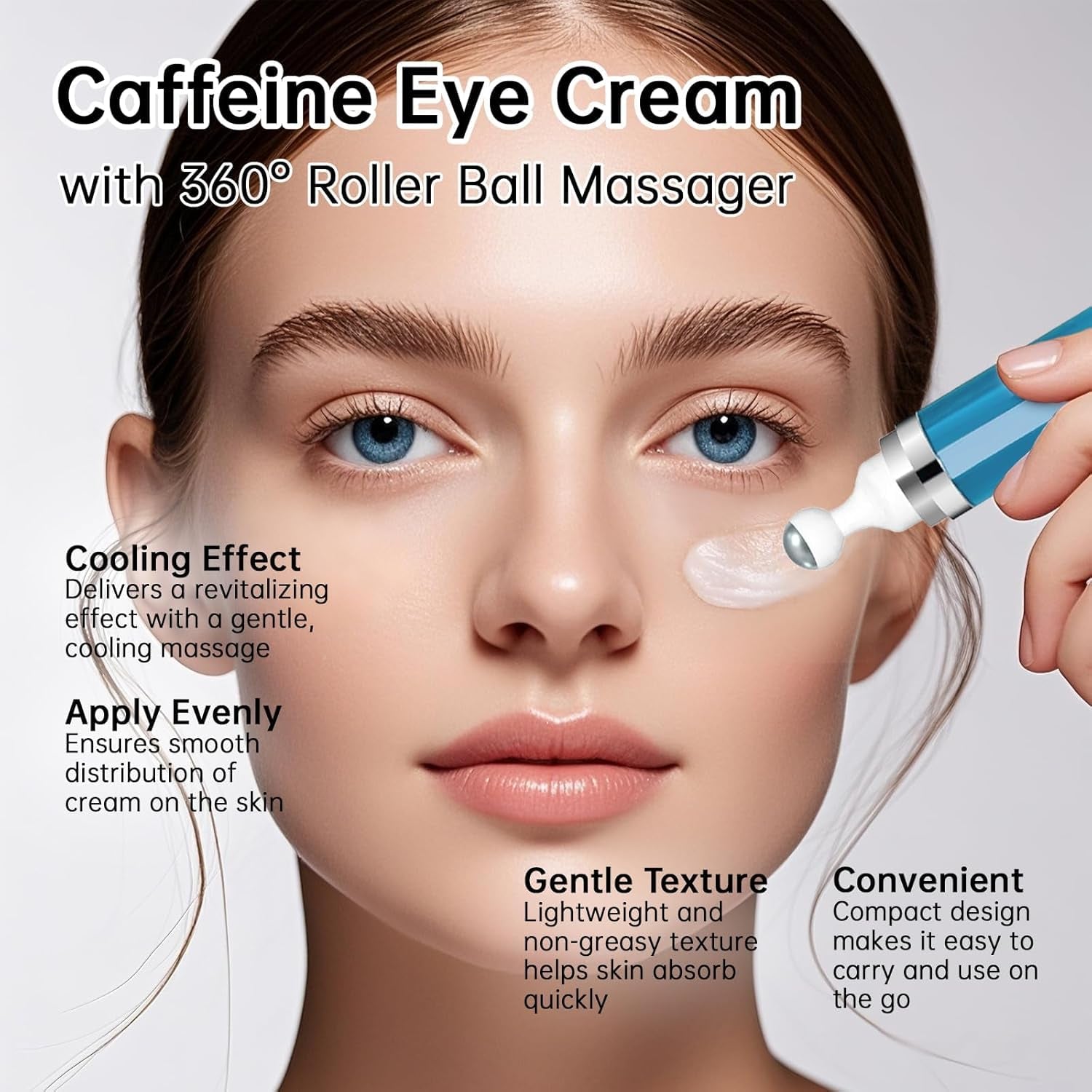 5% Caffeine Eye Cream & Retinol under Eye Cream to Reduce Dark Circles, Puffiness, Wrinkles and Fine Lines, anti Aging under Eye Bags Treatment Serum for Women & Men