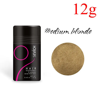12G & 25G Hair Building Fiber Keratin Fiber Hair Instant Concealer Hair Loss Product Extension Thicken Hair 10 Colors