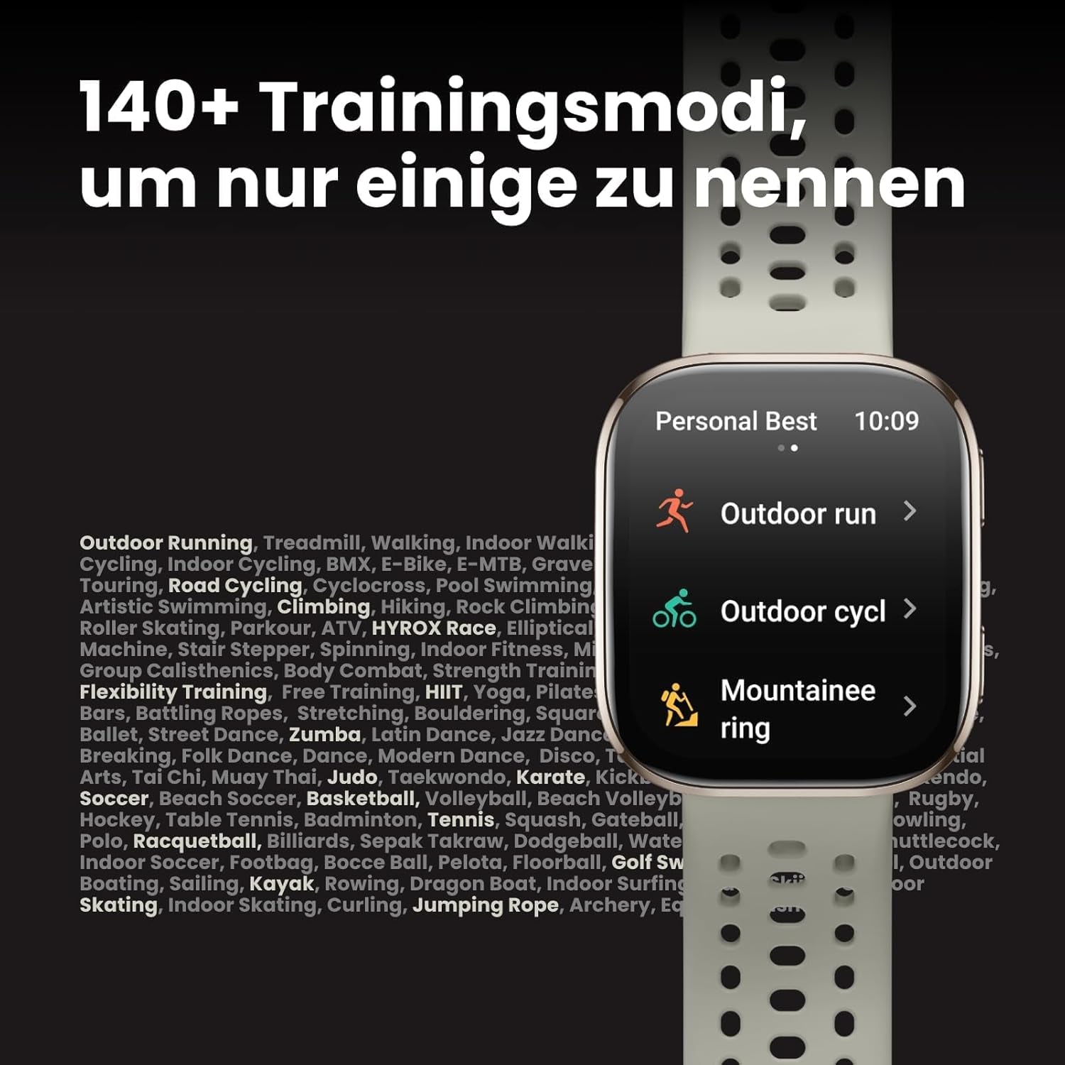 Amazfit Bip 6 Smart Watch 46Mm, 14 Tage Akku, 1.97“ AMOLED, GPS & Kostenloses Kartenmaterial, AI, Bluetooth Anruf Textfunktion, Gesundheits, Fitness Schlaf-Tracker, 140+ Trainingsmodi, 5 ATM