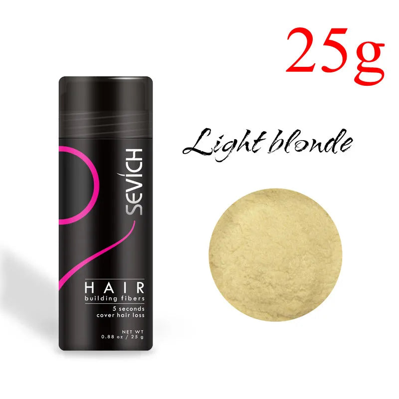 12G & 25G Hair Building Fiber Keratin Fiber Hair Instant Concealer Hair Loss Product Extension Thicken Hair 10 Colors