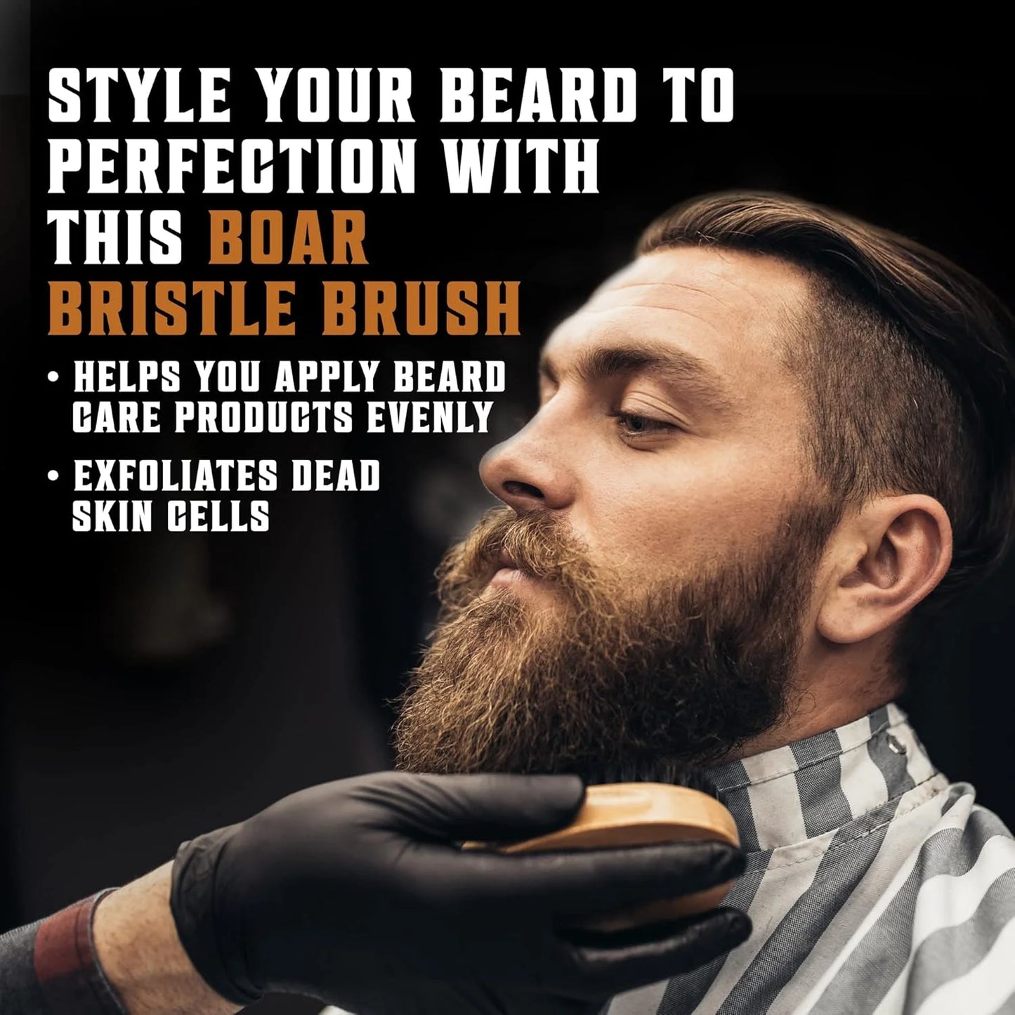 - Beard Comb & Beard Brush Set for Men - Natural Boar Bristle Brush and Dual Action Pear Wood Comb with Velvet Travel Pouch