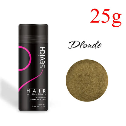12G & 25G Hair Building Fiber Keratin Fiber Hair Instant Concealer Hair Loss Product Extension Thicken Hair 10 Colors