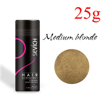 12G & 25G Hair Building Fiber Keratin Fiber Hair Instant Concealer Hair Loss Product Extension Thicken Hair 10 Colors