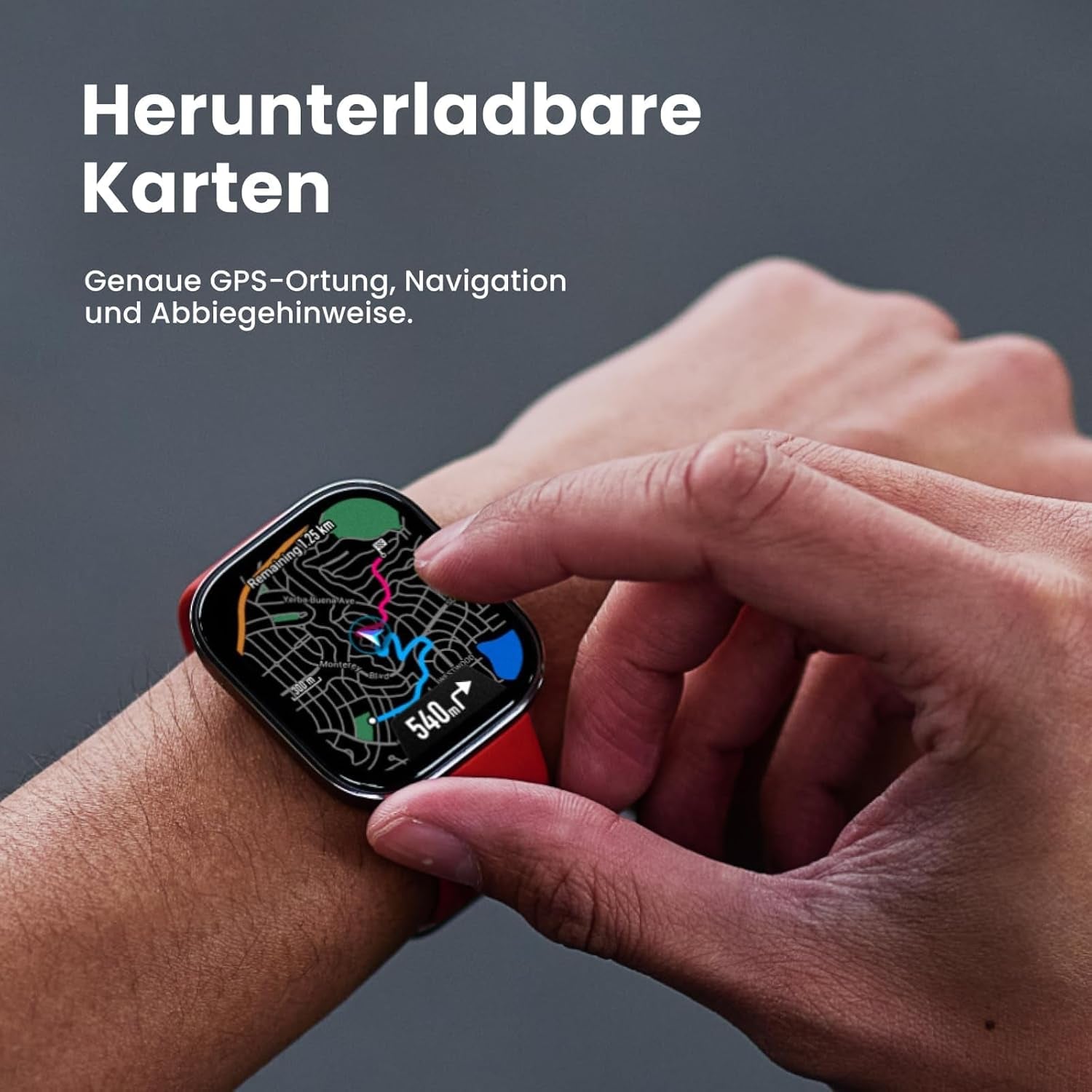 Amazfit Bip 6 Smart Watch 46Mm, 14 Tage Akku, 1.97“ AMOLED, GPS & Kostenloses Kartenmaterial, AI, Bluetooth Anruf Textfunktion, Gesundheits, Fitness Schlaf-Tracker, 140+ Trainingsmodi, 5 ATM