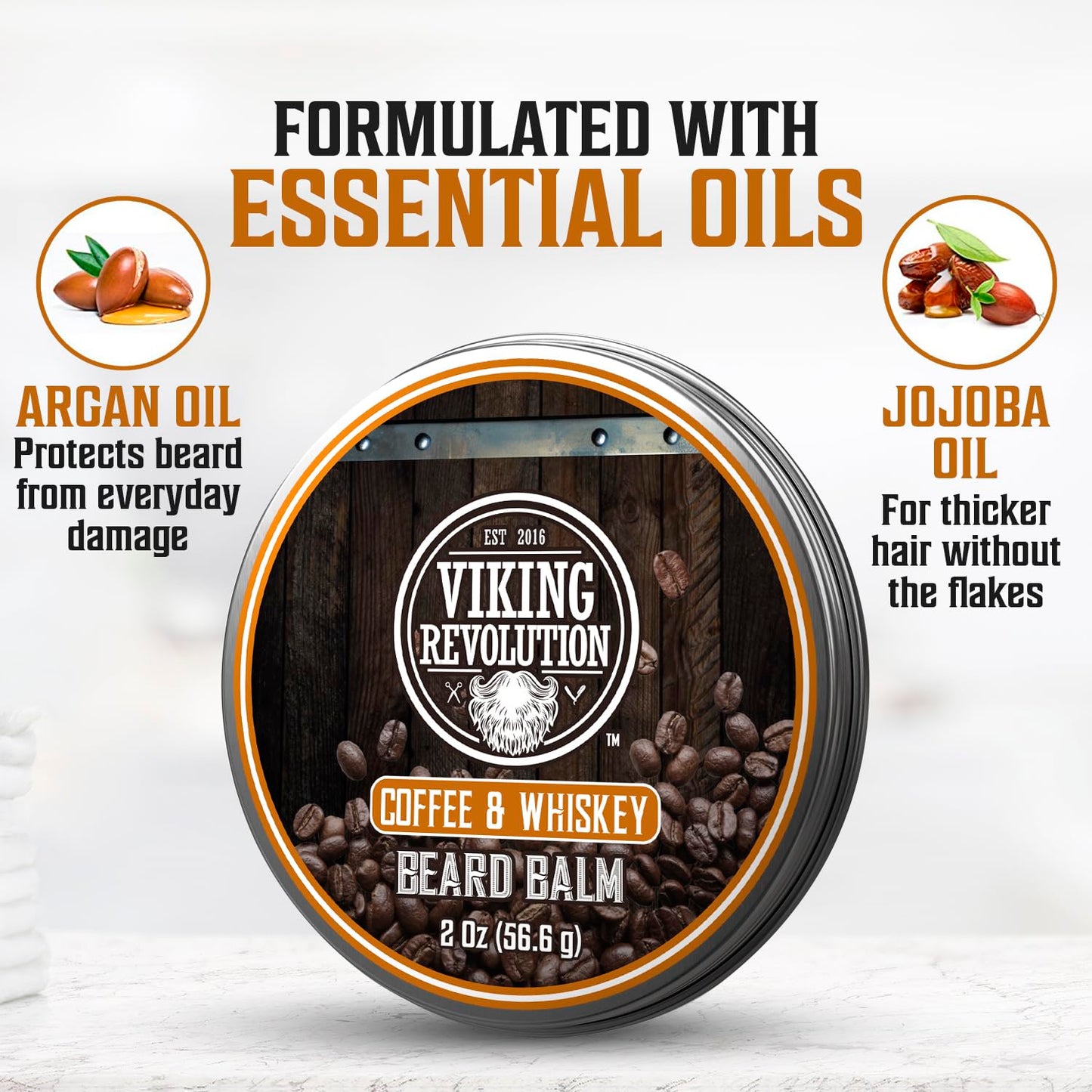 - Ultimate Beard Kit Coffee and Whiskey - Beard Grooming Kit for Men with Beard Brush, Beard Comb, Beard Balm, Beard Oil, Beard and Moustache Scissors - Husband Gifts for Men