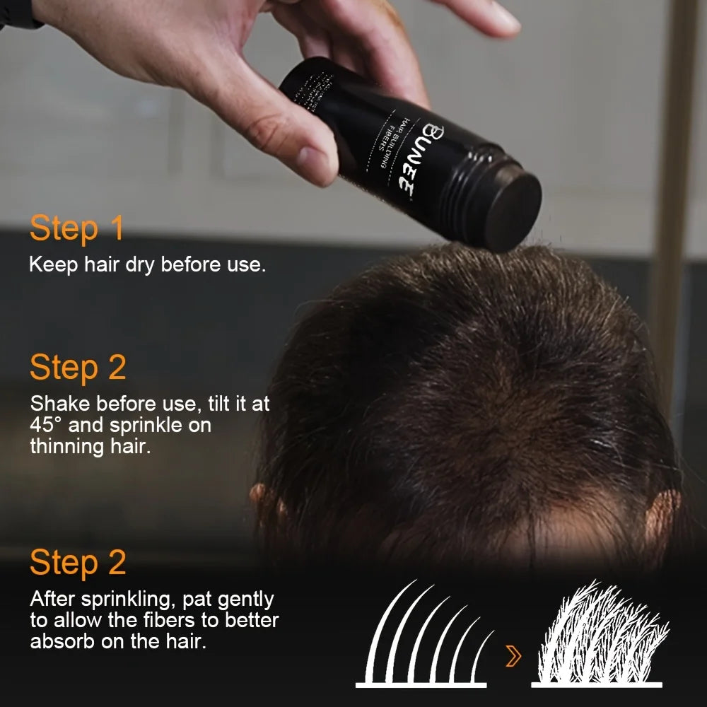 Hair thickening fiber for fuller looking hair