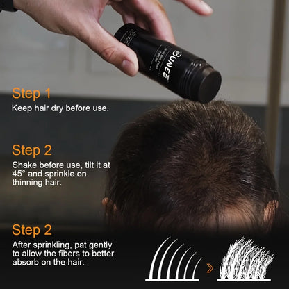 Hair thickening fiber for fuller looking hair