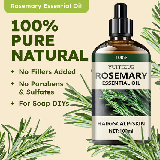 Pure rosemary essential oil for hair and scalp