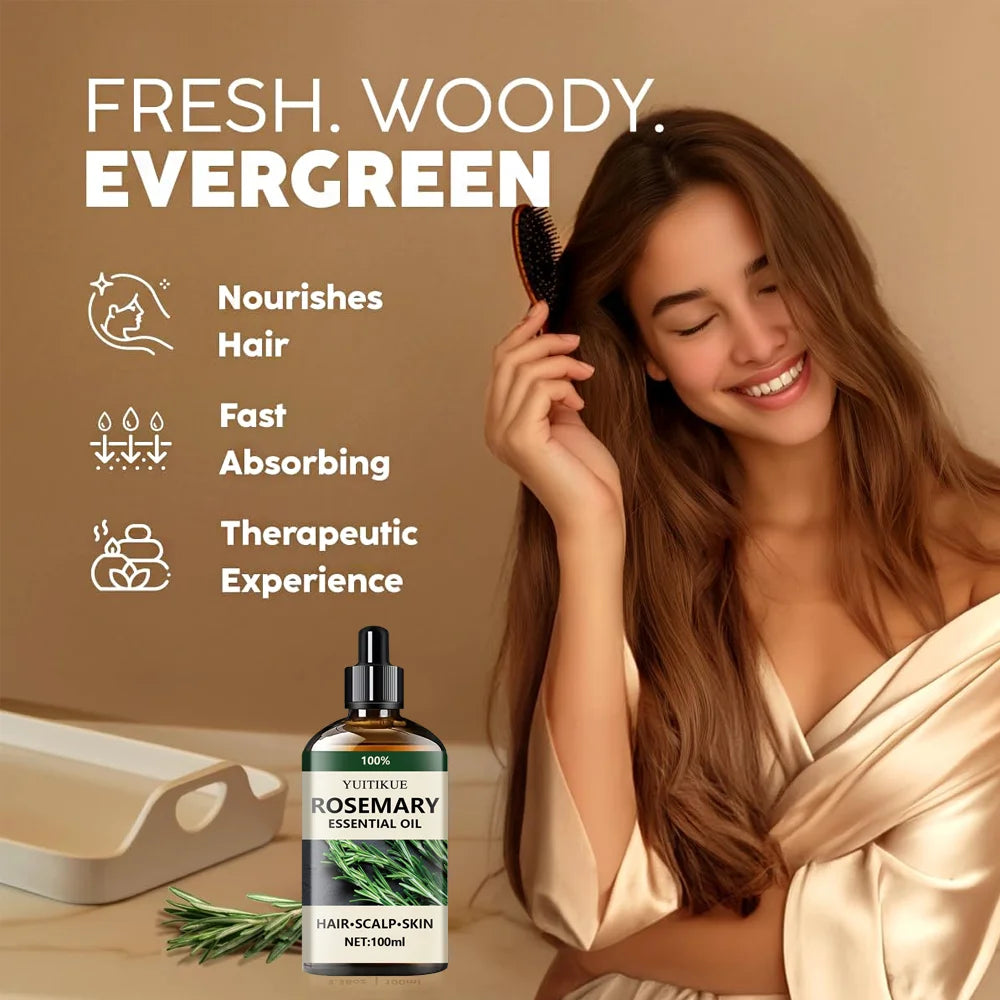 Pure rosemary essential oil for hair and scalp