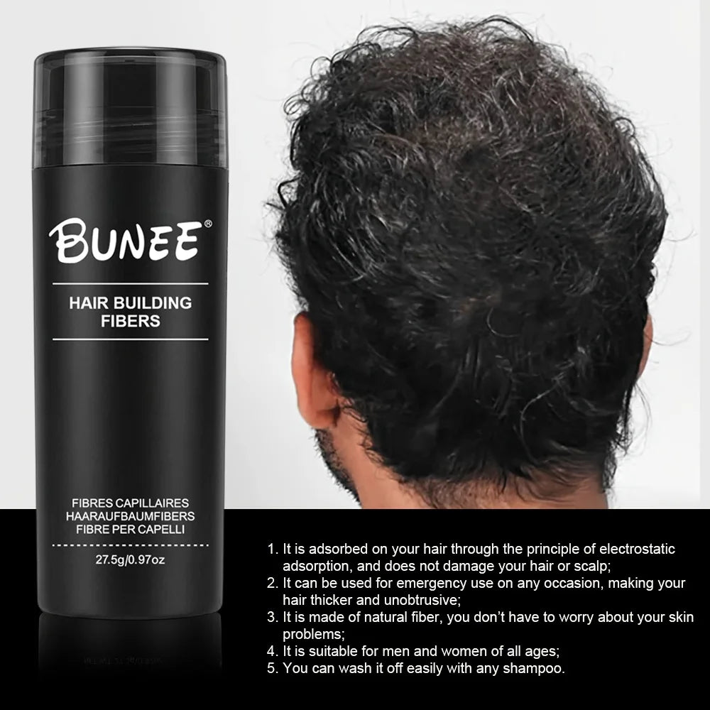 Hair thickening fiber for fuller looking hair
