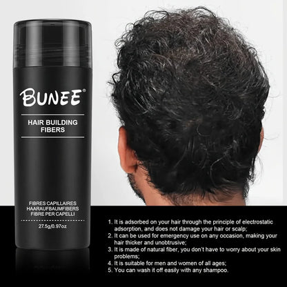 Hair thickening fiber for fuller looking hair