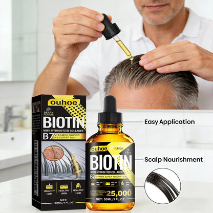 Biotin and collagen hair growth serum