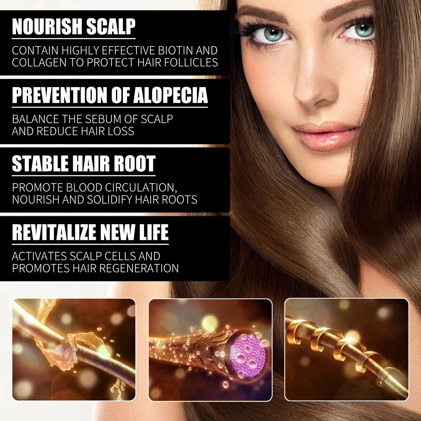 Biotin and collagen hair growth serum