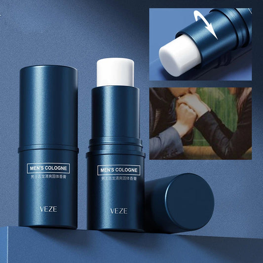 Men's solid cologne stick with fresh long-lasting scent