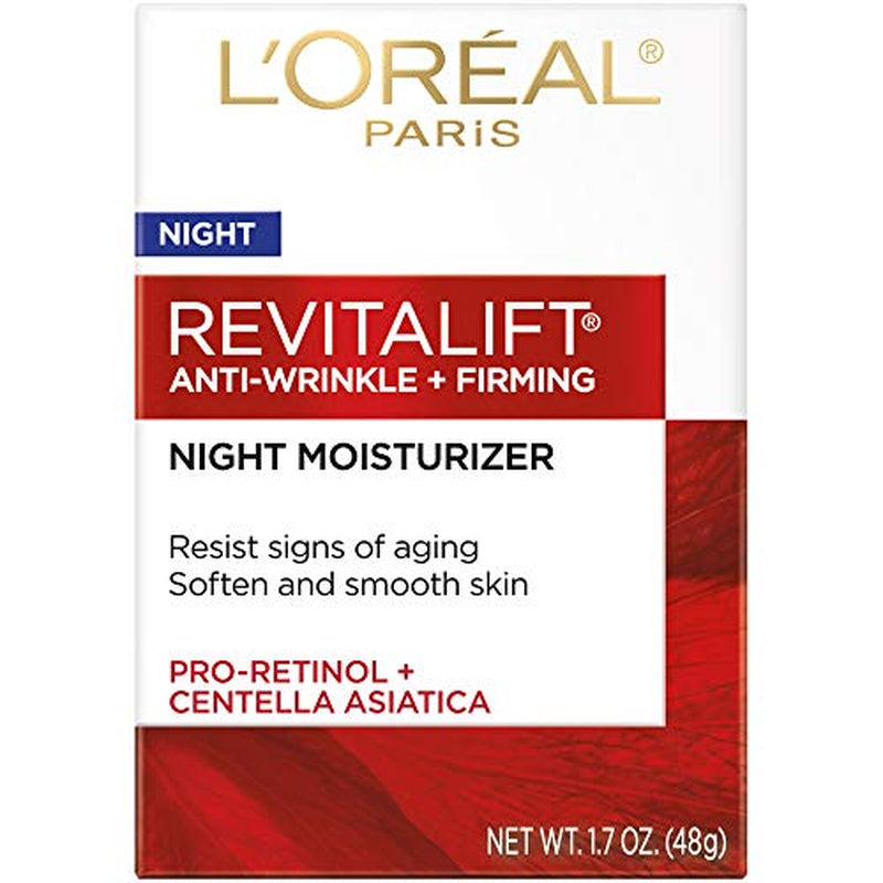 L'Oreal Paris Revitalift Anti-Wrinkle and Firming Face Night Cream, Pro Retinol 1.7 Oz | Pro Retinol 1.7 Oz