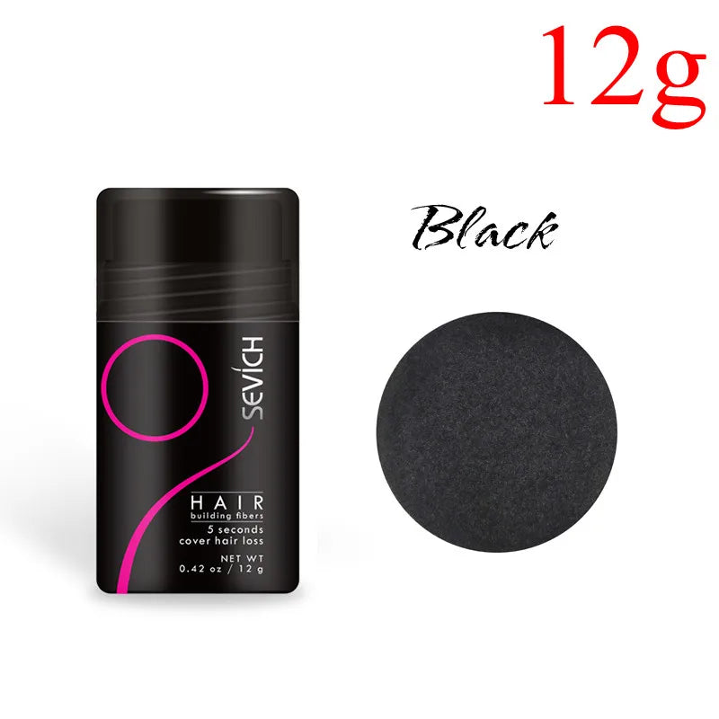 12G & 25G Hair Building Fiber Keratin Fiber Hair Instant Concealer Hair Loss Product Extension Thicken Hair 10 Colors