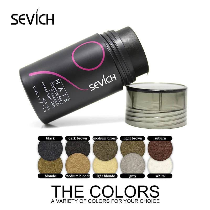 12G & 25G Hair Building Fiber Keratin Fiber Hair Instant Concealer Hair Loss Product Extension Thicken Hair 10 Colors