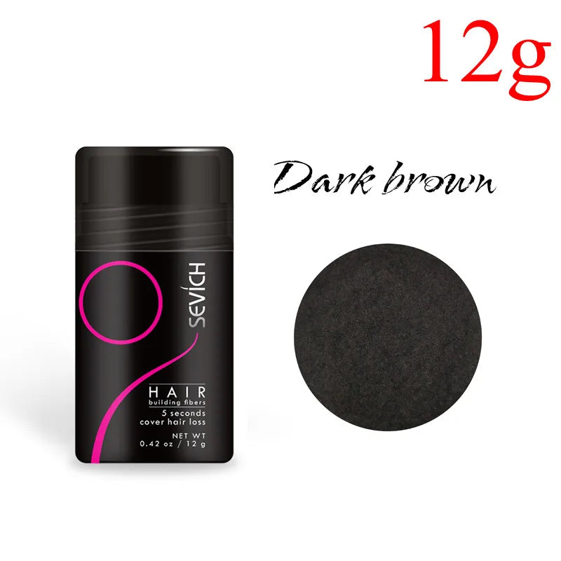 12G & 25G Hair Building Fiber Keratin Fiber Hair Instant Concealer Hair Loss Product Extension Thicken Hair 10 Colors