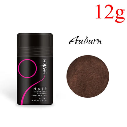 12G & 25G Hair Building Fiber Keratin Fiber Hair Instant Concealer Hair Loss Product Extension Thicken Hair 10 Colors