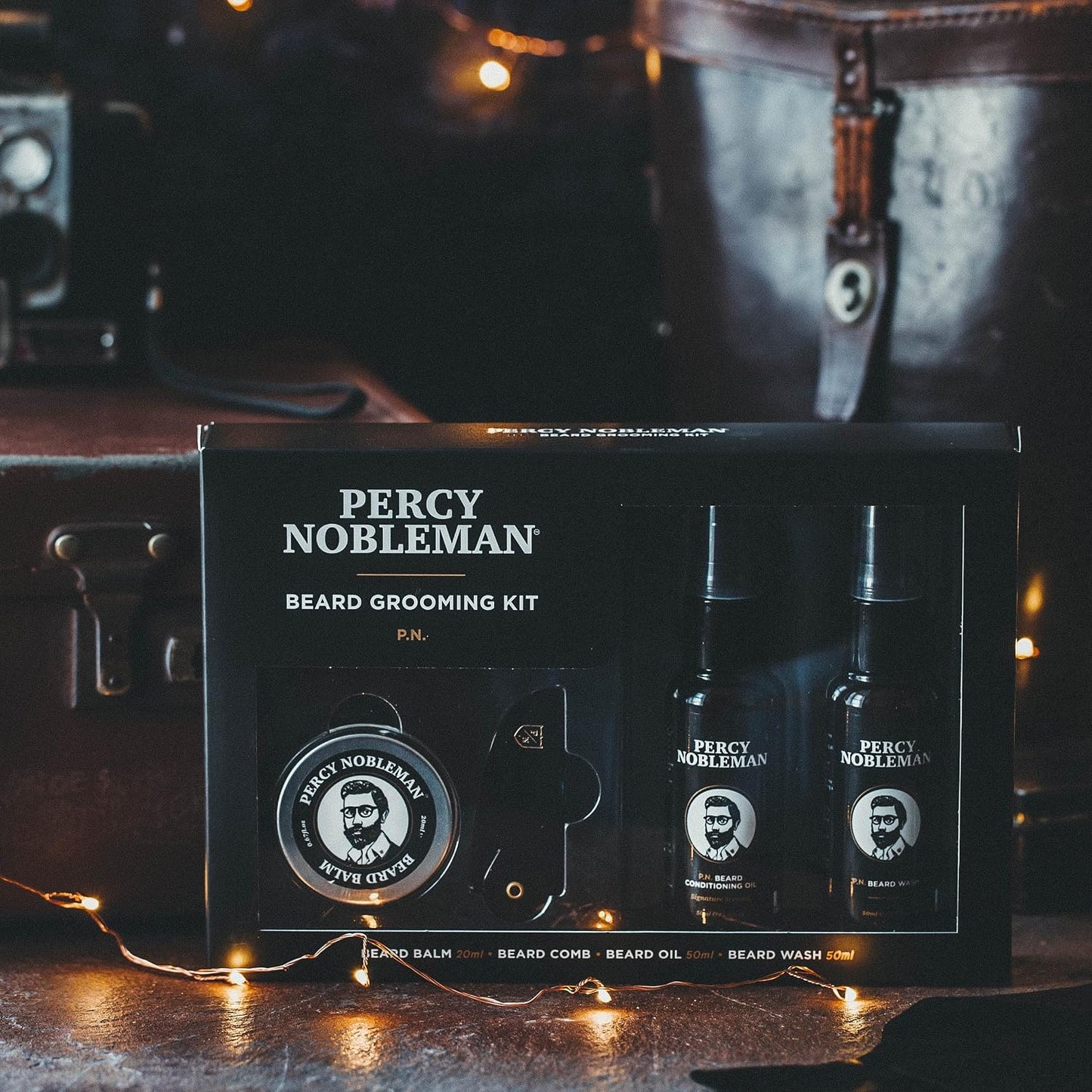 Beard Grooming Kit – Gift Set with Signature Scented Beard Oil (1.7 Fl Oz), Beard Wash (1.7 Fl Oz), Beard Balm (0.7 Fl Oz) & Beard Comb for Softening, Hydration & Beard Maintenance