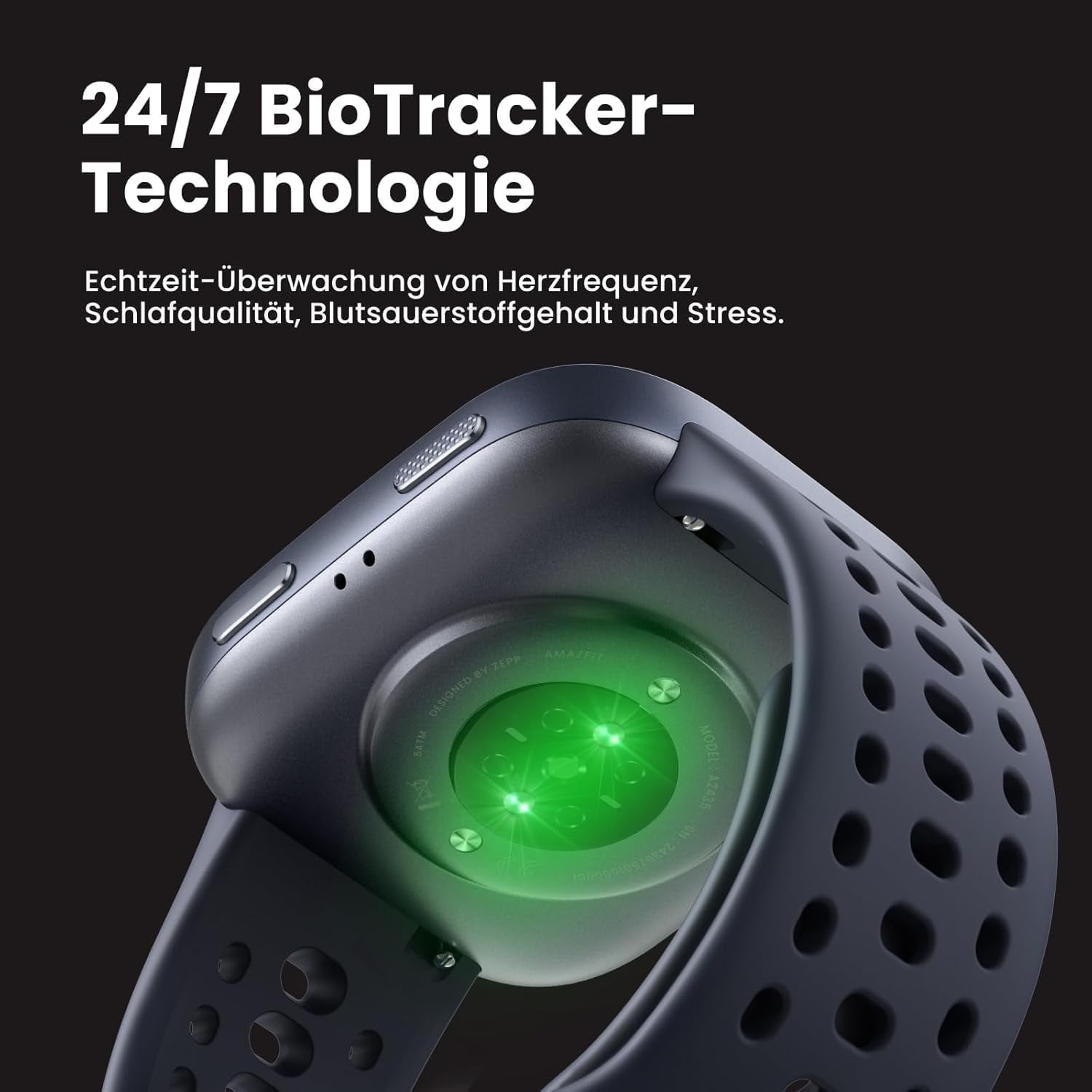 Amazfit Bip 6 Smart Watch 46Mm, 14 Tage Akku, 1.97“ AMOLED, GPS & Kostenloses Kartenmaterial, AI, Bluetooth Anruf Textfunktion, Gesundheits, Fitness Schlaf-Tracker, 140+ Trainingsmodi, 5 ATM
