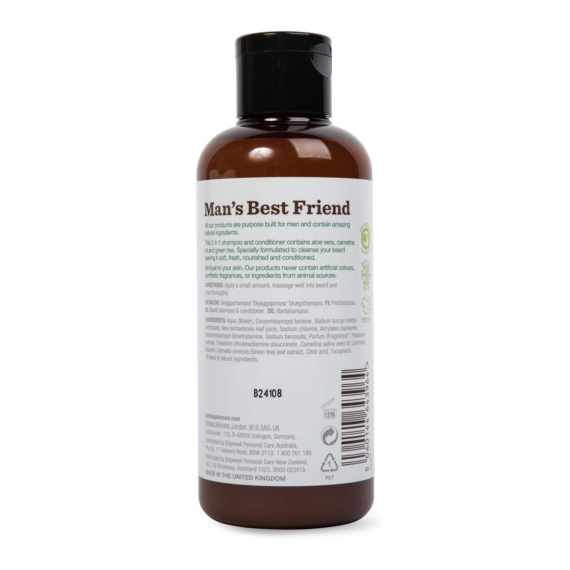 Skincare for Men Original Beard Shampoo and Conditioner, 6.7 Oz
