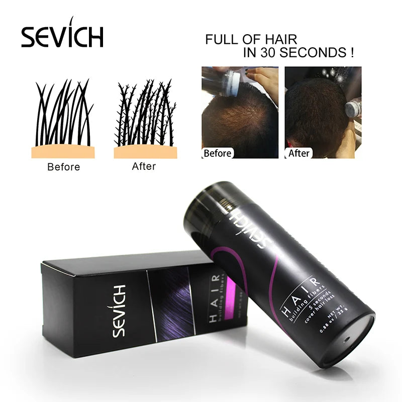 12G & 25G Hair Building Fiber Keratin Fiber Hair Instant Concealer Hair Loss Product Extension Thicken Hair 10 Colors
