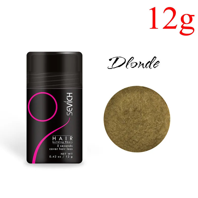 12G & 25G Hair Building Fiber Keratin Fiber Hair Instant Concealer Hair Loss Product Extension Thicken Hair 10 Colors