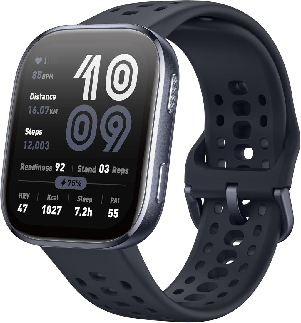 Amazfit Bip 6 Smart Watch 46Mm, 14 Tage Akku, 1.97“ AMOLED, GPS & Kostenloses Kartenmaterial, AI, Bluetooth Anruf Textfunktion, Gesundheits, Fitness Schlaf-Tracker, 140+ Trainingsmodi, 5 ATM