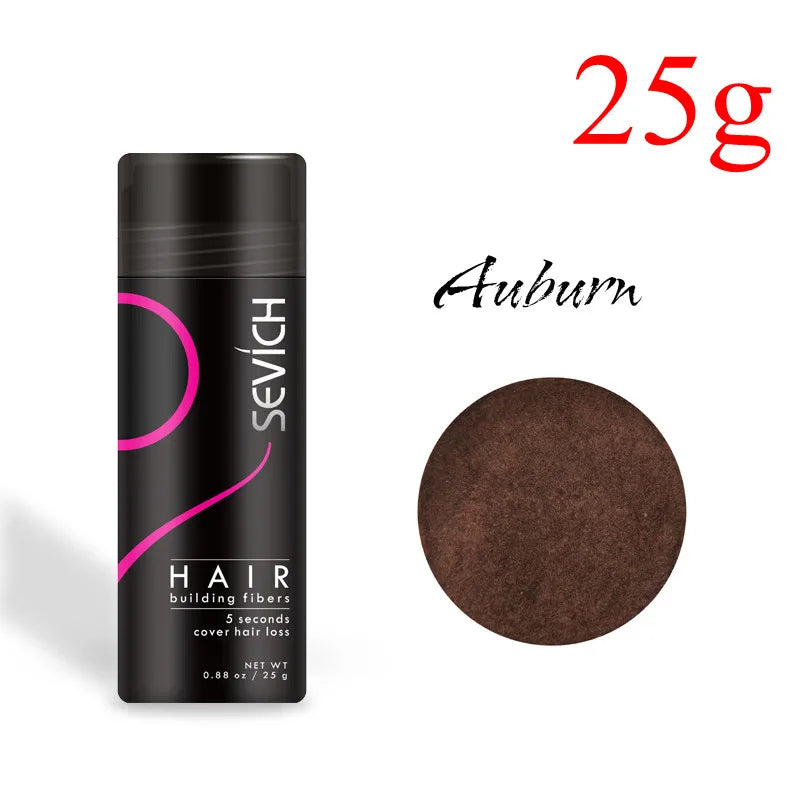 12G & 25G Hair Building Fiber Keratin Fiber Hair Instant Concealer Hair Loss Product Extension Thicken Hair 10 Colors